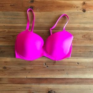Plain Hot Pink Bra